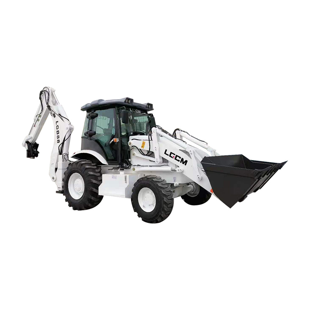 4wd 100hp tractor with mini truck crane backhoe excavator loader LGB88